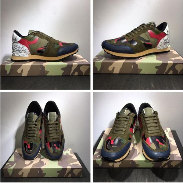

2018 new lover neaker trainer tar tudded leather rock runner hoe camo camouflage neaker and tudded rockrunner ca ual walking flat