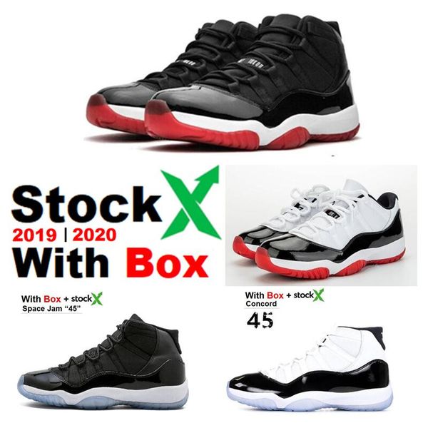 

2020 new low bred 11s concord 11 space jam 11 basketball shoes men with box sneakers wholesale ing