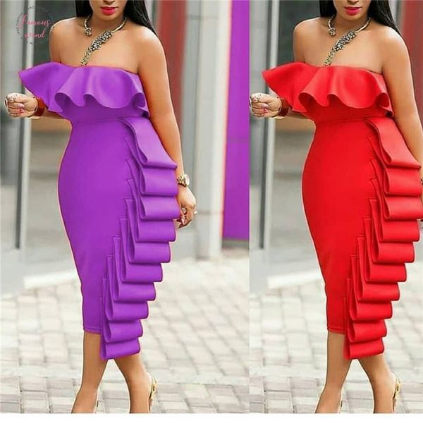 

women tube dress bodycon evening off shoulder club party ruffles dinner clubwear backless ladies slim elegant tight robes, Black;gray