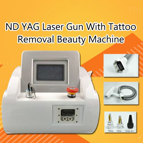 

nd yag laser tattoo laser removal machine tattoos equipment with 532nm 1064nm 1320nm probes, Black