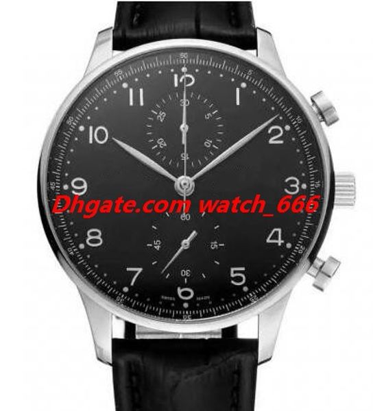 

новая версия luxury watch 6 стиль мужские хронограф 371480 rose золото 40.9mm кожаный ремешок, кварцевый механизм моды мужские часы наручные, Slivery;brown