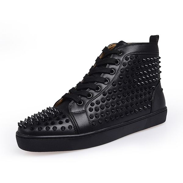

r luxury red bottoms shoes men women red bottoms heels fashion spikes studded spikes flats sneakers red bottom shoes, White;red