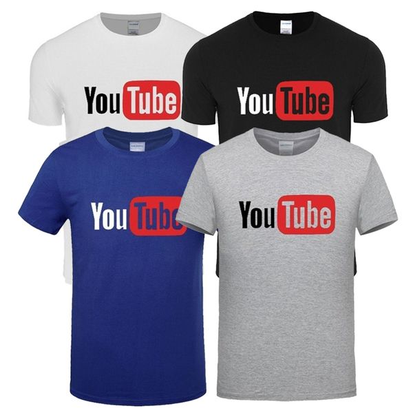 

mens designer t shirts 100% cotton summer casual youtube printed crew neck mens fashion designer t shirt short sleeve s-xxxl, White;black