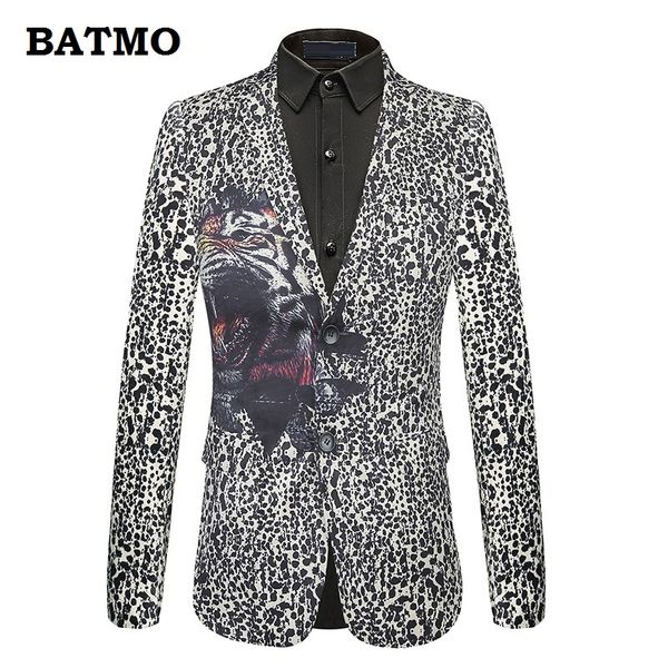 

batmo 2018 new arrival velvet fashion printed casual blazers men,men's suits,night-club jackets plus-size 368-6, White;black