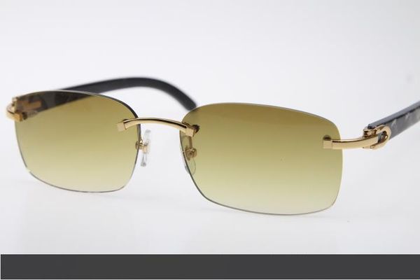 

2020 оптовая продажа солнцезащитных очков без оправы hot 8200759 black flower buffalo horn rimless optical hot vintage солнцезащитные очки с, White;black