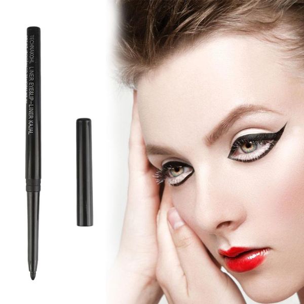 

black waterproof eyeliner pen automatic rotation excessive eye liner eye brow long-lasting makeup tool natural beauty cosmetic
