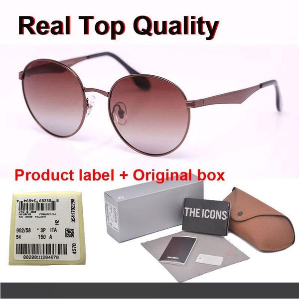 

3537 polarized sunglasses men women brand designer round metal frame driving glasses uv400 goggle with retail box and label, White;black