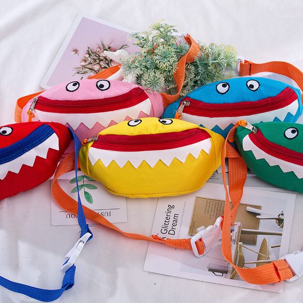

Baby hark fanny pack children canva bag boy girl cartoon animal printed wai t bag pocket kid pur e wallet handbag backpack new b5701