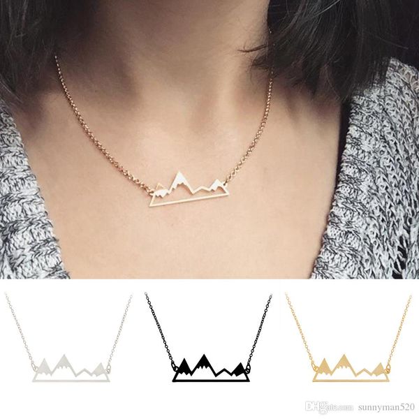 

Новая мода Унисекс Чудесный сплав Творческий Hollow гора Пик Подвеска цепи ожерелье