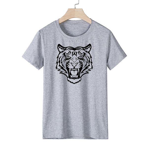 

new fashion animal tiger print tshirts for men and women cotton asian size m-5xl plus size t01, White;black