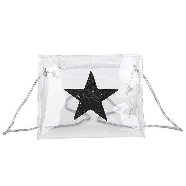 

new ladies single shoulder transparent star bag fashion wild bag casual messenger