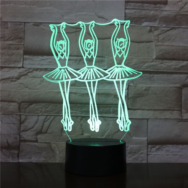 

3d lamp triple ballet dancer battery operated awesome decoration for living room atmosphere bright base led night light lamp