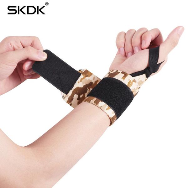 

skdk weight lifting training gym straps support grip gloves camouflage nylon weightlifting wristband sports and fitness products