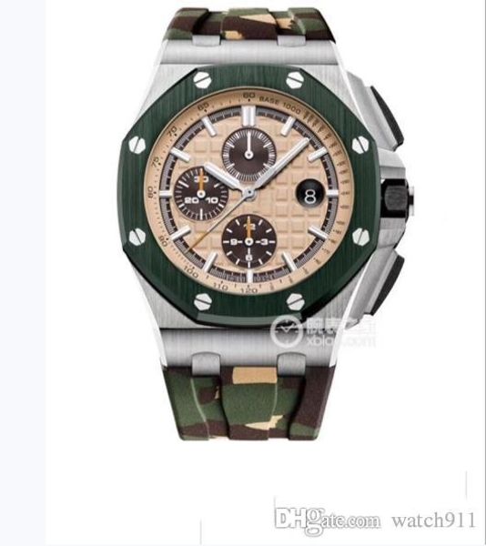 

men's 42mm fashionable color watch band multi-functional quartz electronic watch, luminous calendar sports quartz electronic watch, Slivery;brown