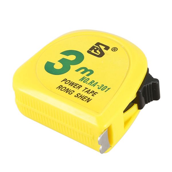 

household multifunctional 3 meter long retractable measuring tool yellow tape measure, made of steel, for measuring