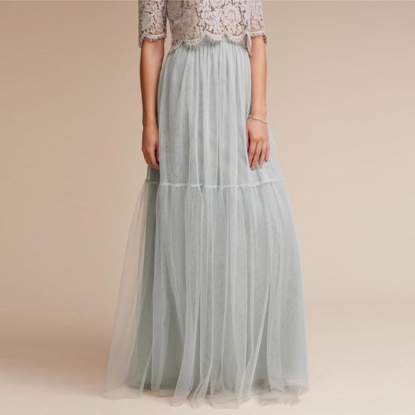 

custom made 3 layers solf tulle long skirt dusty blue blush pink a line floor length maxi bridesmaid skirt prom party skirt tutu, Black