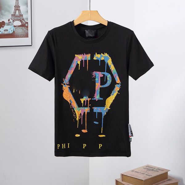 

spring's floral skull t-shirt with round neck. physical strength. cotton blend, size m-3xl tee hoodies yy06, Black;brown