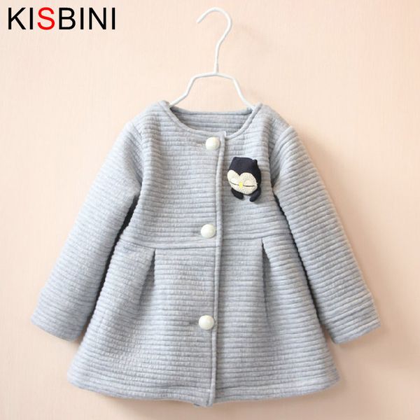 

kisbini autumn winter children jackets penguin bow warm thick baby toddler child coat girl outerwear jackets for kids clothes, Blue;gray