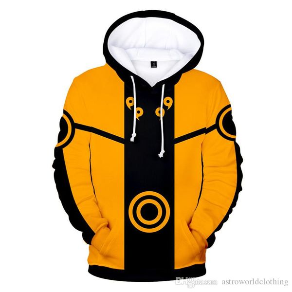 

naruto 3d printed mens hoodies autumn loose pullover mens sweatshirts fashion male apparel, Black