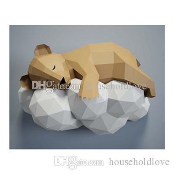 

three-dimensional wall decoration cloud bear paper mold wall hanging 3d nordic ins diy hand made gift creative idea home ornament