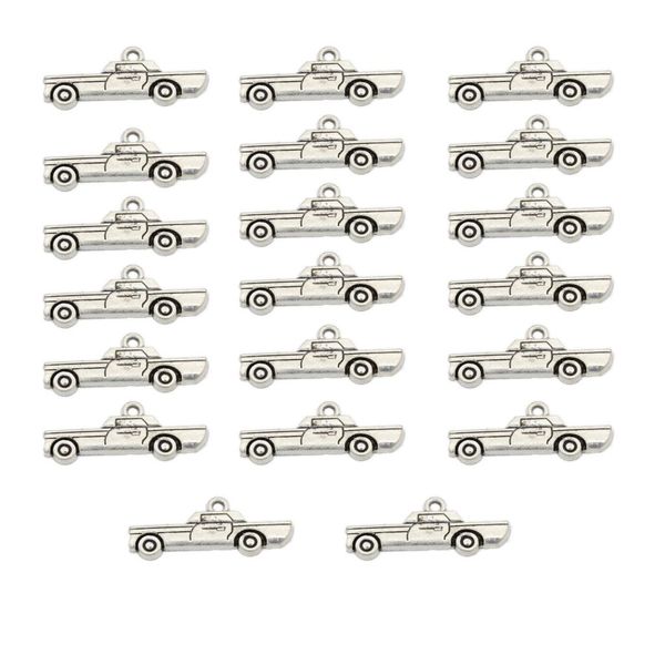 

20pcs antique silver zinc alloy small car pendants beads charms chains connectors jewelry findings, Black