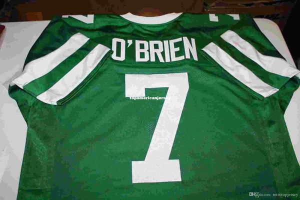 

retro custom #7 ken o'brien mitchell & ness jersey stitching men's football jerseys running, Black;blue