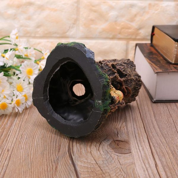 

reptile vivarium hiding case snake gecko dragon half log hide rock tree hole