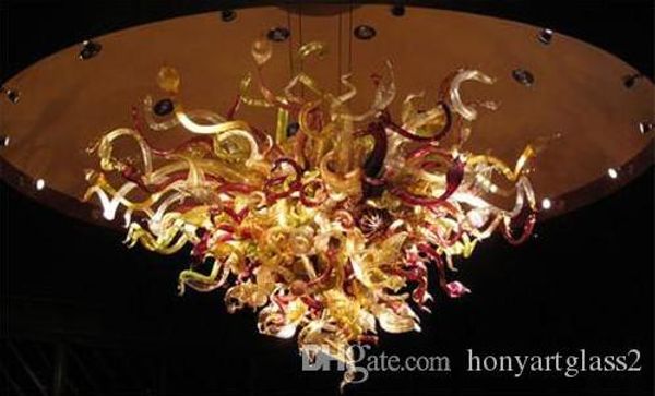 

100% hand blown art chandeliers lamp factory price high ceiling glass chandelier for sale