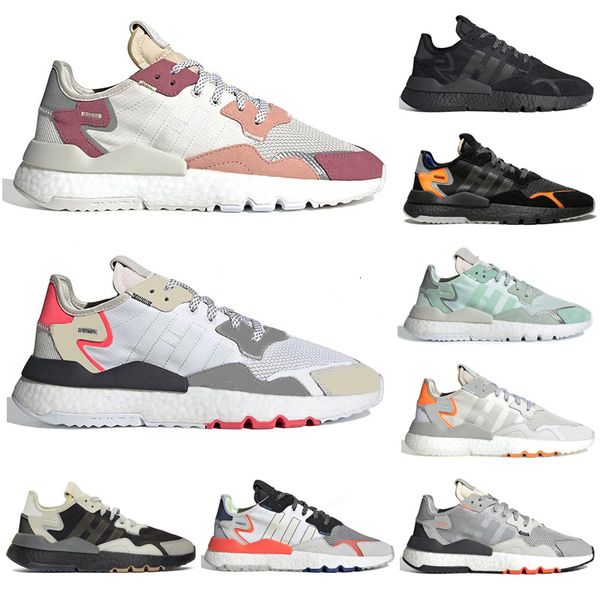 

new nite jogger men women running shoes 3m reflective trace pink beige triple black white grey mens trainer fashion sports sneakers