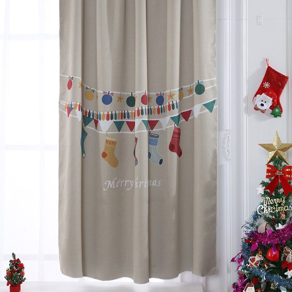 

fashion christmas window curtain tulle blackout treatment voile drapes valance curtain fabric curtains for living room cortinas