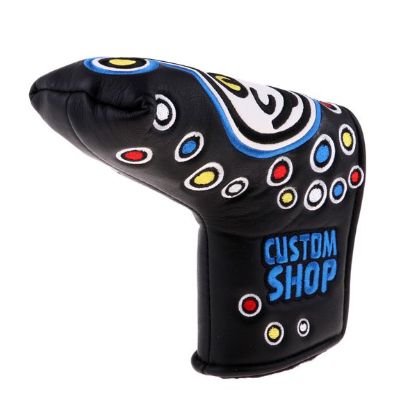 

pu leather golf putter headcover club head cover perfect for mallet putters, anti-scratch and durable