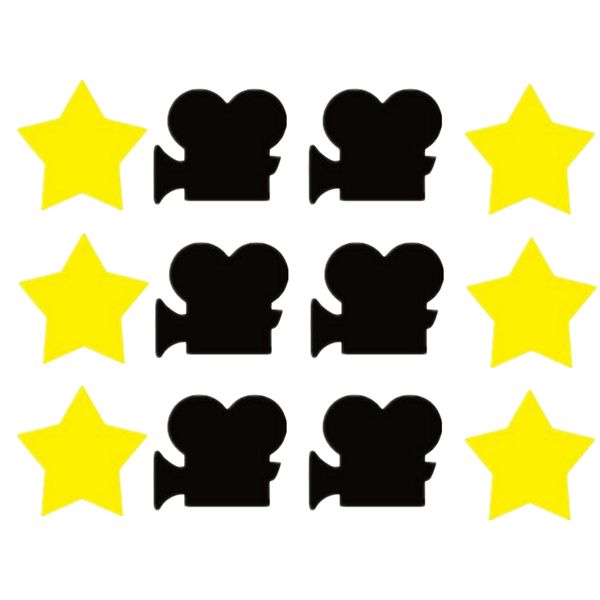 

12x блеск movie theme мини наклейка табличка карта создание благосклонность декор 38мм