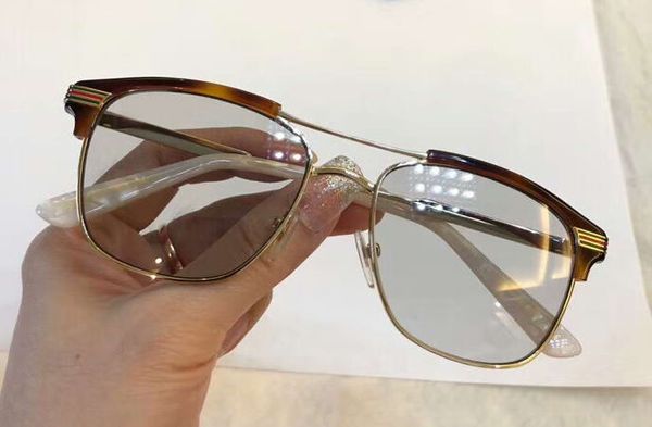 

fashion square 0241s sunglasses gold/havana clear lens 54mm designer sun glasses new with box, White;black