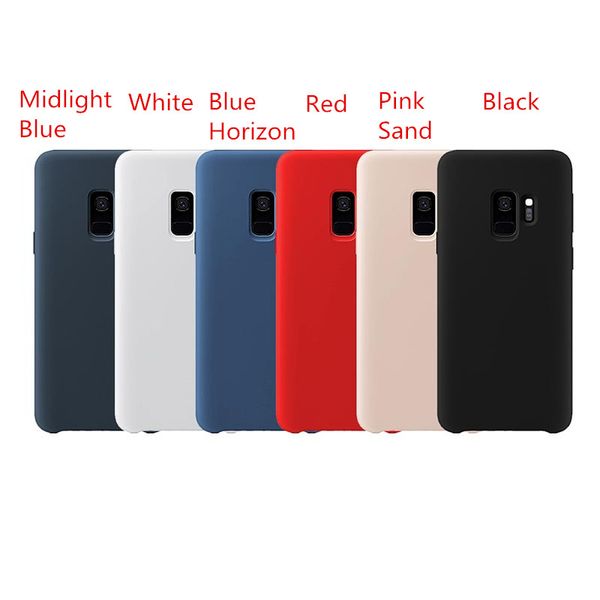 

Newest For Samsung Galaxy S9 S9Plus S8 S8Plus Note 9 Note 8 Slim Soft Liquid Silicone Case Shockproof Friendly Cover Shell High Quality
