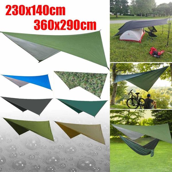 

ultralight тарп открытый кемпинга выживания вс укрытие shade маркизы silver покрытие пергола водонепроницаемый пляж палатка 360 * 290/230 *