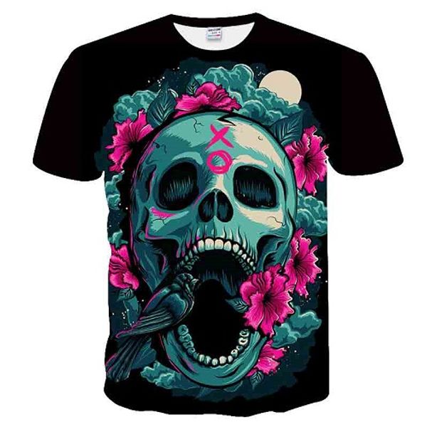 

dressing2020 2020 black cobweb&skull pinted 3d t shirt men tshirt summer t-shirt casual tees short sleeve hip hop dropship, White;black