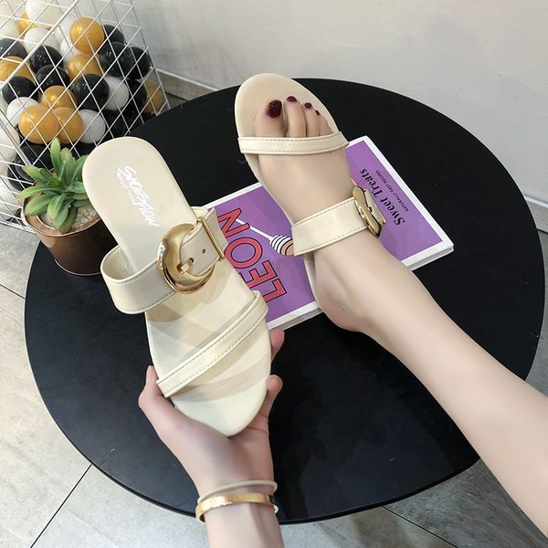 

shoes ladies' slippers slides slipers women lady loafers platform low soft flat 2020 girl summer basic rubber, Black