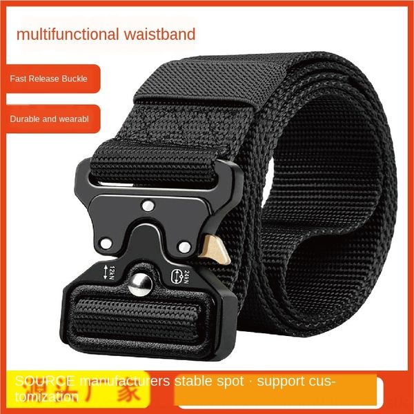 

70kn3 3.8cm outdoor tactical men's zinc alloy men'sfans nylon 3.8cm outdoor tactical men'sbelt zinc alloy men'sfans glas, Black;brown