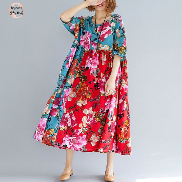 

летнее платье плюс размер большой одежда femme elegant lady vestidos цветочные повседневный крупногабаритные плиссе сыпучие красный женщин, Black;gray