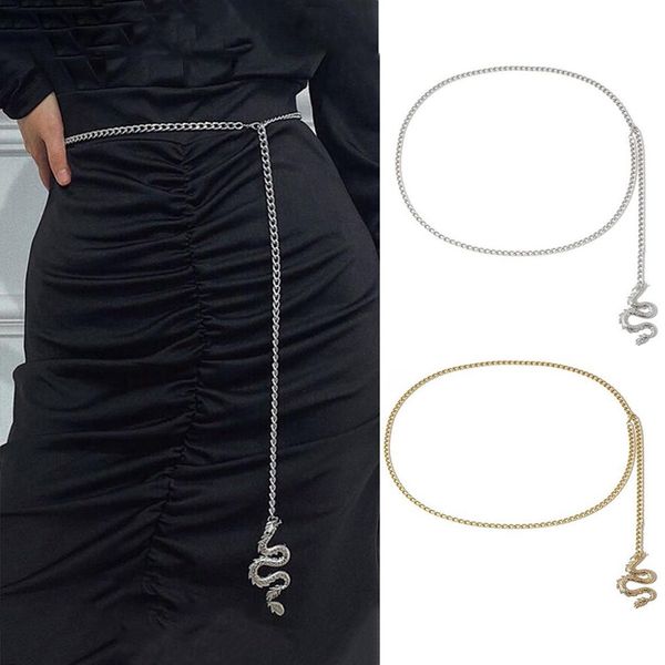 

women retro metal pendant waist chain belt dress waistband body chain belts fashion, Black;brown