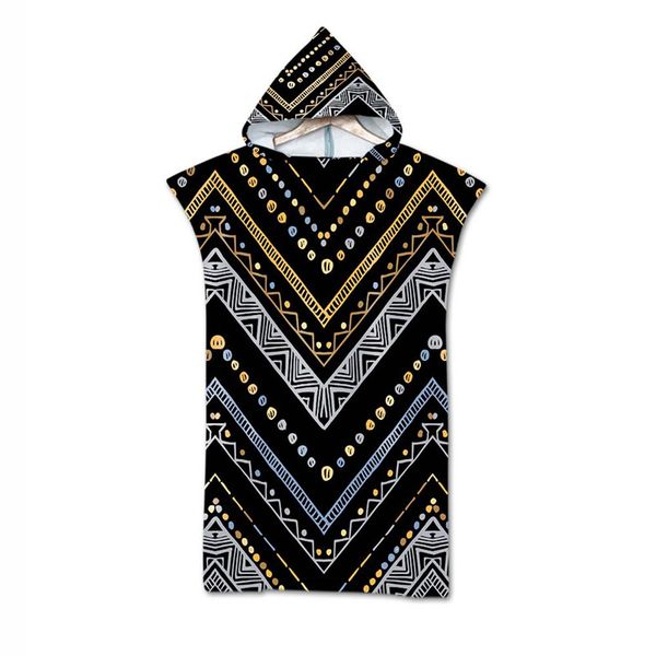 

одевается с капюшоном полотенце взрослые плаща пляжное полотенце пончо геометрическая printed микрофибры купальня полотенца халат пляжная ha