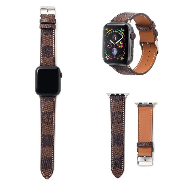 

De igner trap 40mm 44mm luxury brand leather watchband for apple watch band 42mm iwatch 2 3 4 band leather trap port bracelet