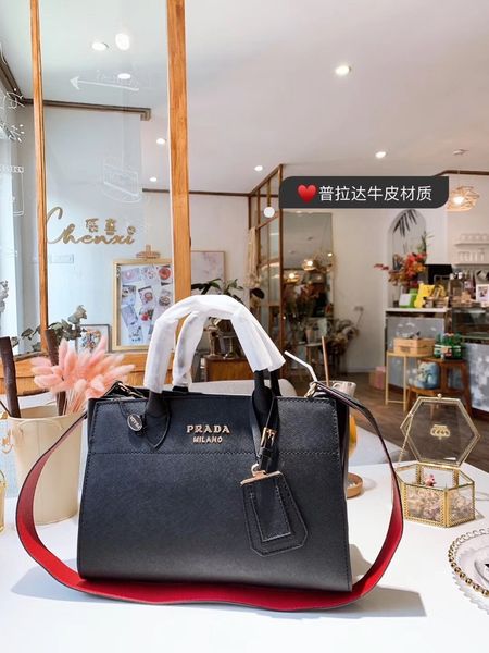 

2020 new genuine leather ladies bag 257jkor, Black