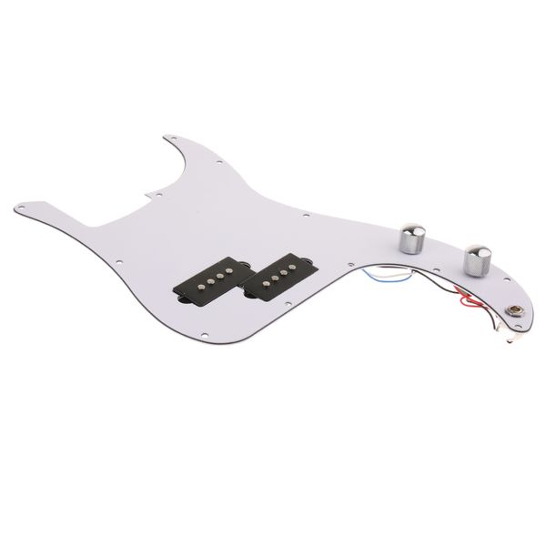 

loaded prewired 3-ply white pickguard w/ pickup for pb precision bass