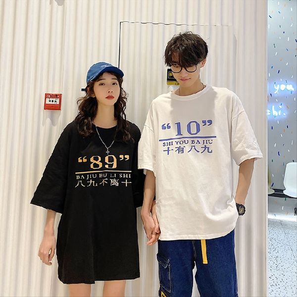 

одежда одежда t- пара одежды с короткими рукавами футболки женщин все соответствующие базы рубашки верхней рыхлой моды 2020, White