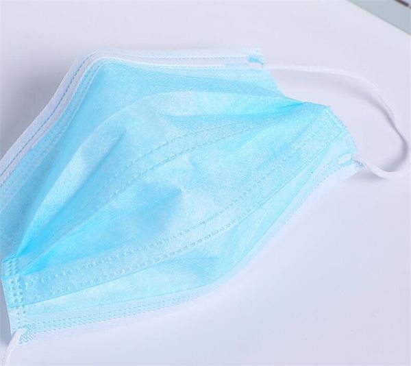 

dhl ship three face mask layer blue breathable proof er dust salon earloop mouthparty masks fl1v