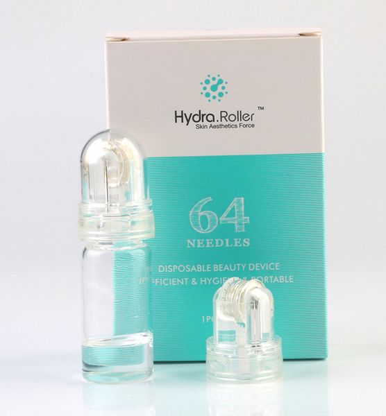 

Hydra roller 64 pin titanium microneedle automatic hydra derma roller 64 gold tip micro needle with gel tube