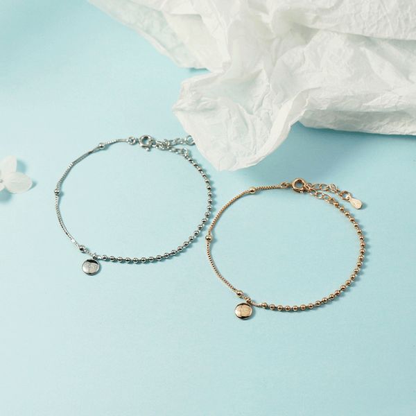 

925 sterling silver chain bracelets with lucky bean bracelets for women jewelry gifts 2020, Black