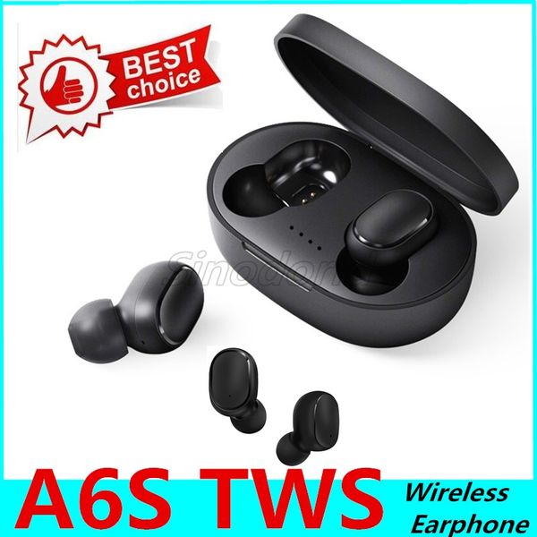 Barato fone de ouvido Bluetooth TWS A6S auscultadores Bluetooth 5.0 sem fio Fones de ouvido Vida Waterproof Headset Bluetooth com microfone para todos Perca