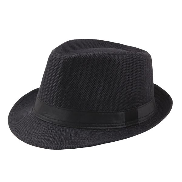 

fashion jazz sun hat summer men's breathable linen cap outdoor sun caps curly brim straw hats in stock 2020#yl, Blue;gray